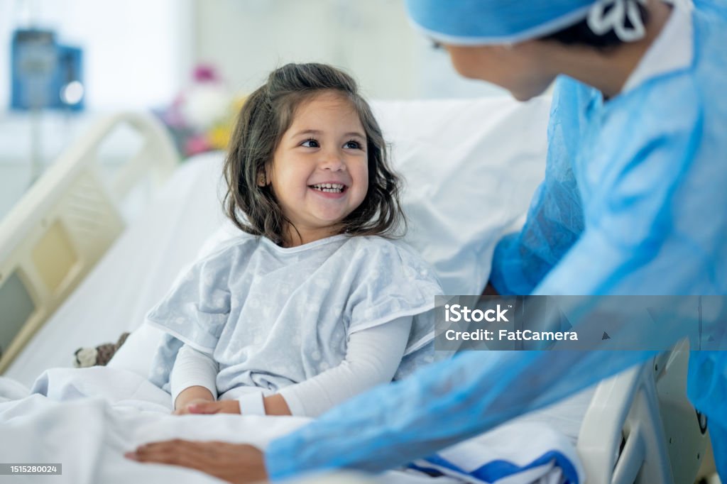child at the hospital happy